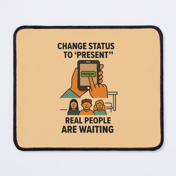 Item preview, “Status Present” – Real Life Is Calling designed and sold by Wolf on the Stroke.