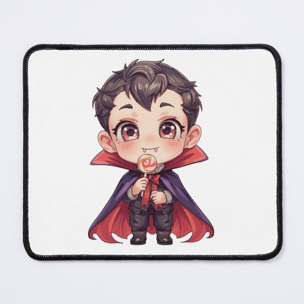 Item preview, Cute Kawaii Vampire Boy with Candy – Halloween Chibi Art designed and sold by snoezelstudio.