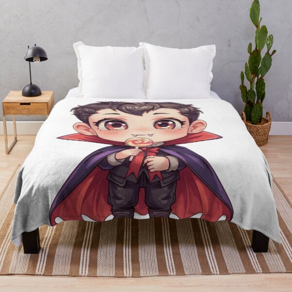 Item preview, Cute Kawaii Vampire Boy with Candy – Halloween Chibi Art designed and sold by snoezelstudio.