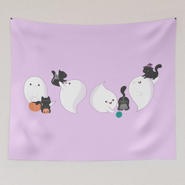 Item preview, Ghost with Black Cat designed and sold by chillaxcats.