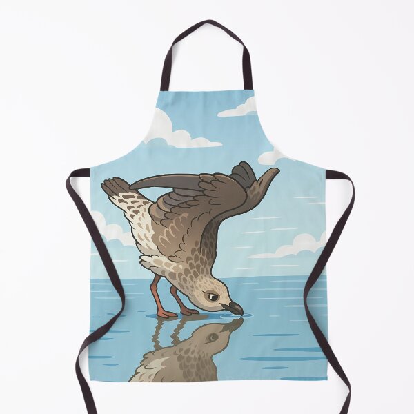 Aperçu de l'œuvre Reflection Moment Vintage Seabird Drinking Water Poster Art créée et vendue par White-Camel.