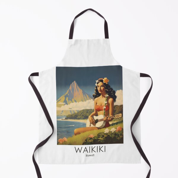 Item preview, A Vintage Travel Illustration of Waikiki - Hawaii designed and sold by GoodOldVintage.