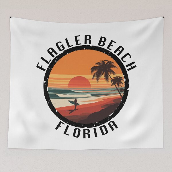 Item preview, Flagler Beach - Florida (with Black Lettering) designed and sold by VelvetRoom.