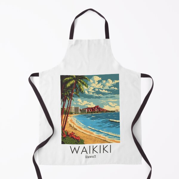 Item preview, A Vintage Travel Illustration of Waikiki - Hawaii designed and sold by GoodOldVintage.