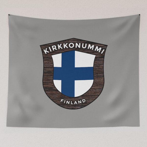 Item preview, Kirkkonummi Finland Emblem Flag designed and sold by World Designs.