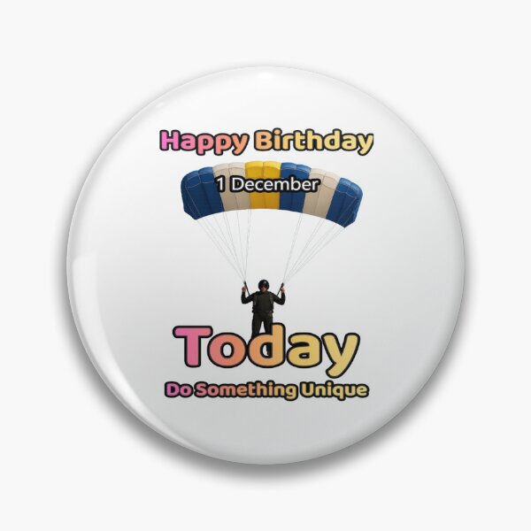 Item preview, Birthday Parachutist 1 December designed and sold by ariksworld.