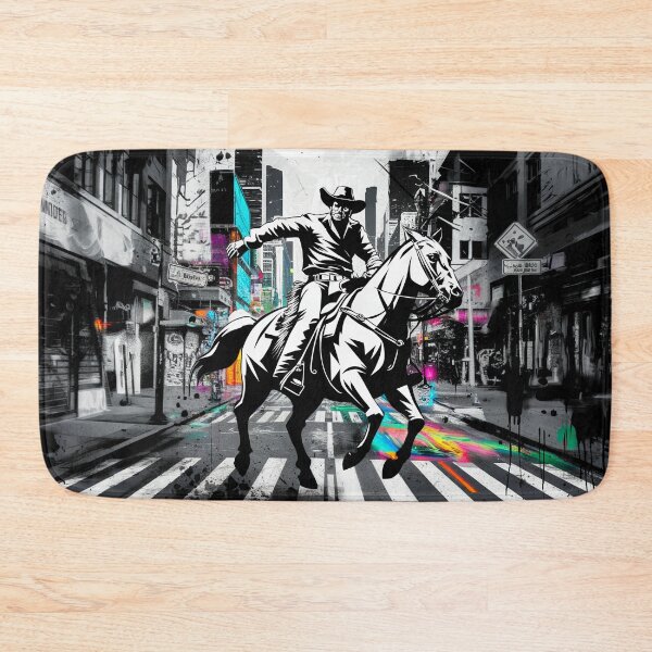 Item preview, Graffiti Cowboy Wall Art – Vibrant Street Horse Canvas designed and sold by jazzyfunky.
