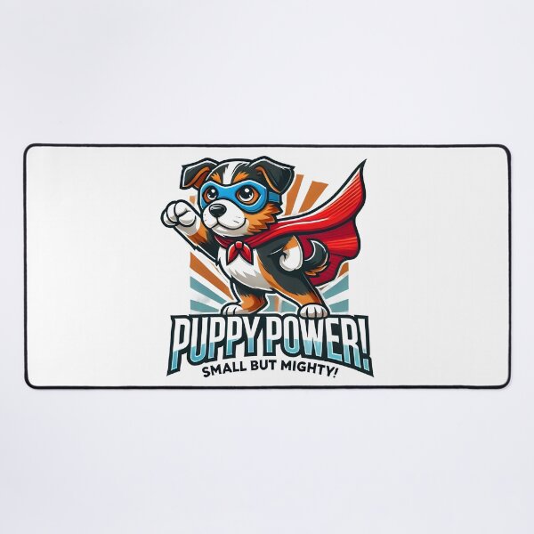 Item preview, Superhero Puppy Power – Cute Cartoon Dog with Cape and Mask designed and sold by The-T-In-Retro.