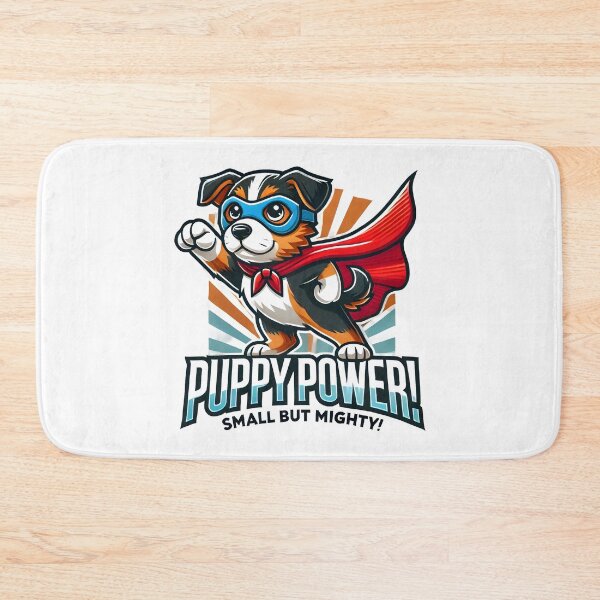 Item preview, Superhero Puppy Power – Cute Cartoon Dog with Cape and Mask designed and sold by The-T-In-Retro.