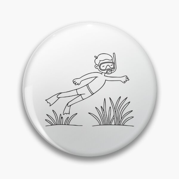 Item preview, A person wearing snorkel gear swimming above sea grass designed and sold by rasagamastore.