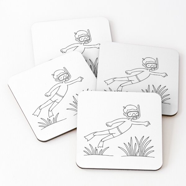 Item preview, A person wearing snorkel gear swimming above sea grass designed and sold by rasagamastore.