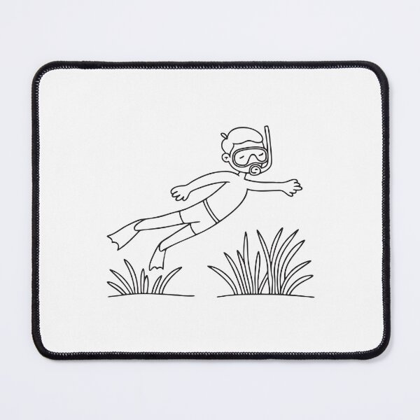 Item preview, A person wearing snorkel gear swimming above sea grass designed and sold by rasagamastore.