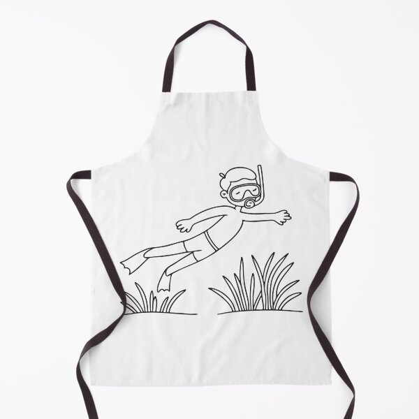 Item preview, A person wearing snorkel gear swimming above sea grass designed and sold by rasagamastore.