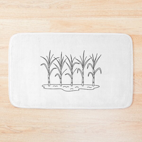 Item preview, A row of tall sugarcane plants growing in a muddy field designed and sold by rasagamastore.