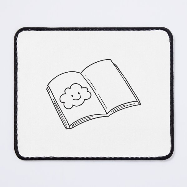 Item preview, A smile cloud drawn in opened sketchbook page on a desk designed and sold by rasagamastore.