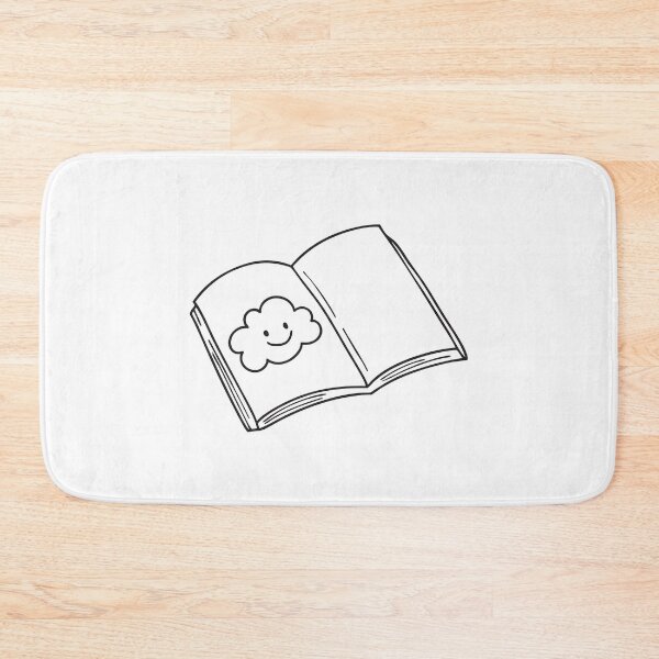 Item preview, A smile cloud drawn in opened sketchbook page on a desk designed and sold by rasagamastore.