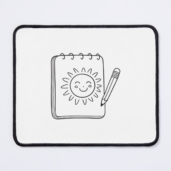 Item preview, A smiling sun drawn inside sketchbook page designed and sold by rasagamastore.