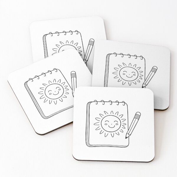 Item preview, A smiling sun drawn inside sketchbook page  designed and sold by rasagamastore.