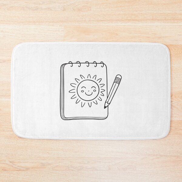 Item preview, A smiling sun drawn inside sketchbook page  designed and sold by rasagamastore.