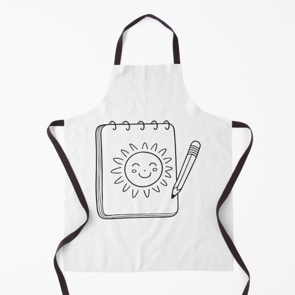 Item preview, A smiling sun drawn inside sketchbook page  designed and sold by rasagamastore.