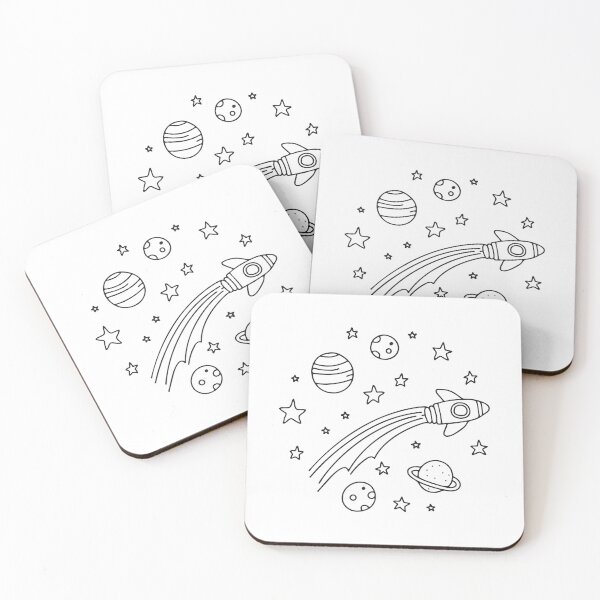 Item preview, A spaceship flying near stars, planets and comet designed and sold by rasagamastore.