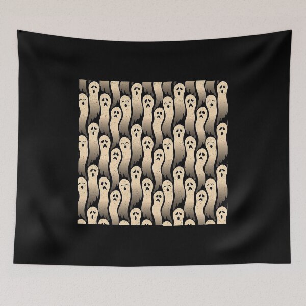 Item preview, Spooky Ghost Pattern Cute Halloween Wallpaper Design designed and sold by kiamiontie.