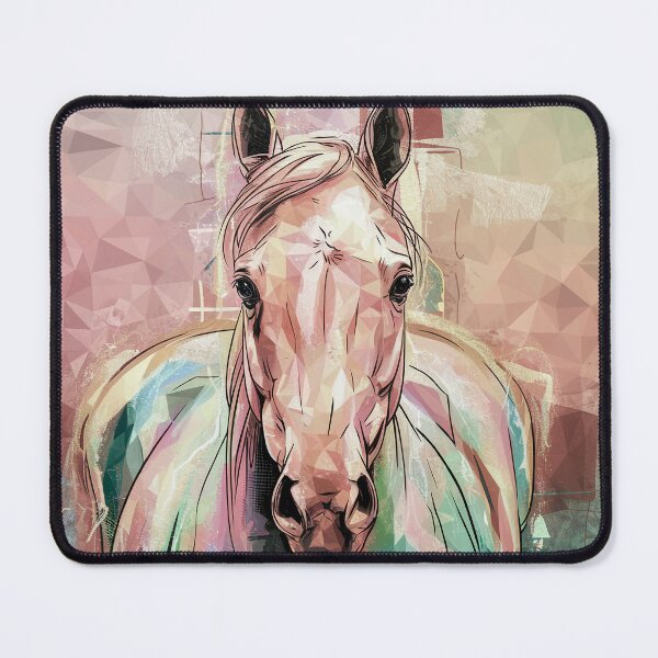 Item preview, Geometric Polygon Horse Wall Art – Modern Faceted Equine Portrait designed and sold by jazzyfunky.