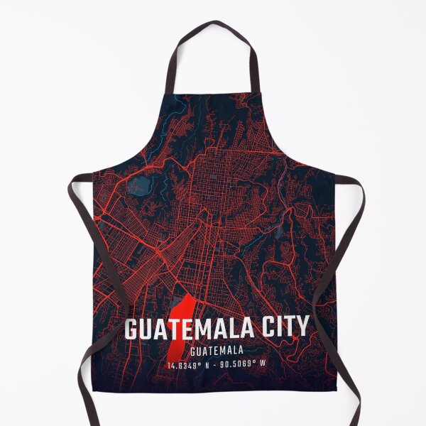 Item preview, Guatemala City Red & Blue Minimalist Map designed and sold by HomeLivingCo.