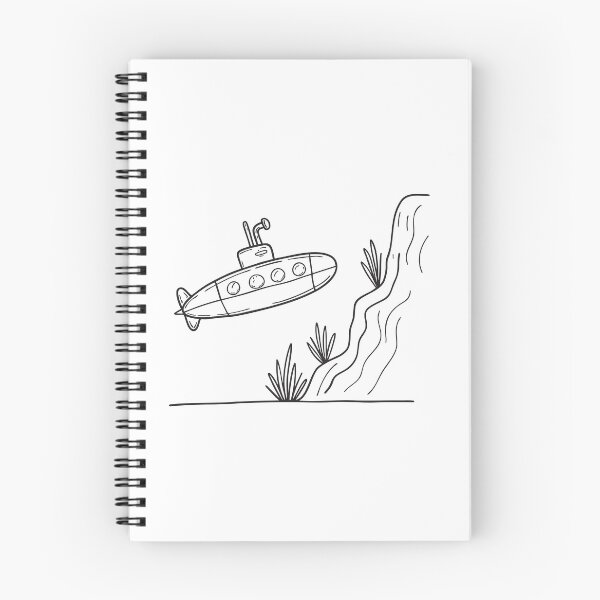 Item preview, A submarine floating near an underwater cliff in the deep ocean designed and sold by rasagamastore.