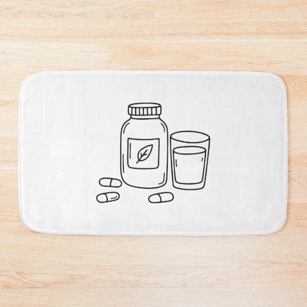 Item preview, A supplement bottle with label leaf beside a capsules and glass of water designed and sold by rasagamastore.