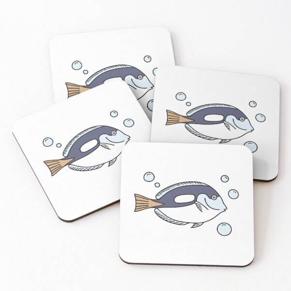 Item preview, A surgeonfish near bubbles in clear tropical water designed and sold by rasagamastore.