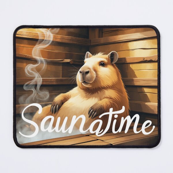 Item preview, Kawaii Capybara in the Sauna | Funny Spa Day Animal Design | Cute Capybara designed and sold by Outline Studio.