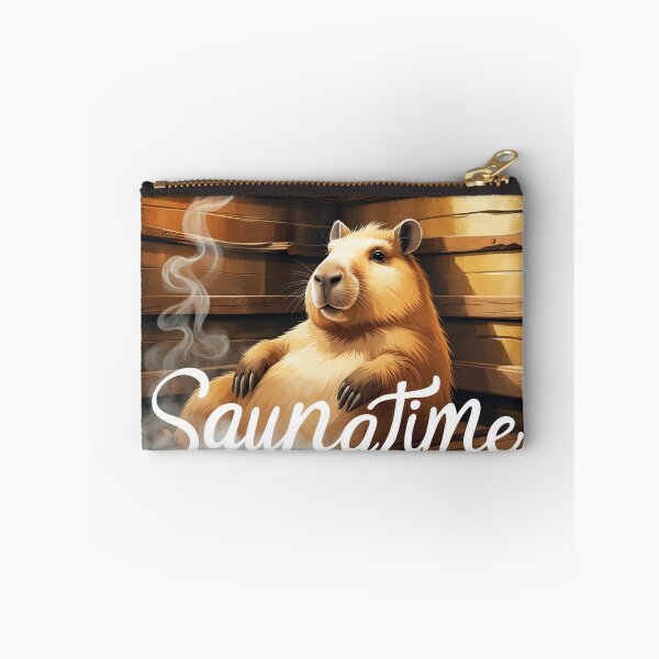 Item preview, Kawaii Capybara in the Sauna | Funny Spa Day Animal Design | Cute Capybara designed and sold by Outline Studio.