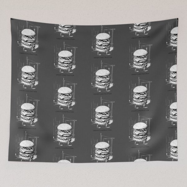 Item preview, Giant Burger Under Construction-PATTERN designed and sold by MADAMENOMAD.