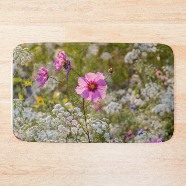 Item preview, Blooming Meadow with Pink Cosmos and White Wildflowers designed and sold by David Patterson.