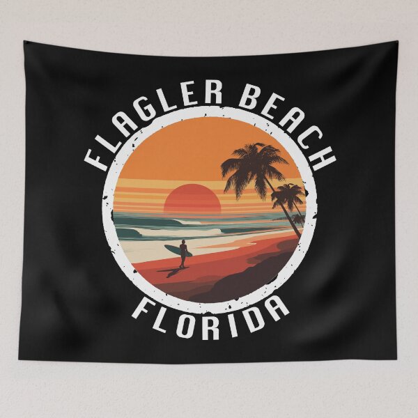 Item preview, Flagler Beach - Florida (with White Lettering) designed and sold by VelvetRoom.