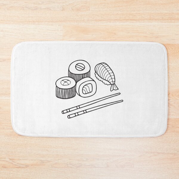 Item preview, A sushi set with maki, nigiri, and chopsticks designed and sold by rasagamastore.