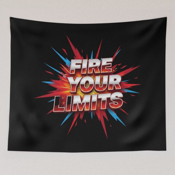Item preview, Fire Your Limits - Dynamic Typography designed and sold by Silent Watch Threads..