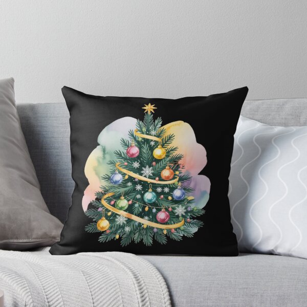 Item preview, Colorful Watercolor Christmas Tree designed and sold by Gogetgiggles.