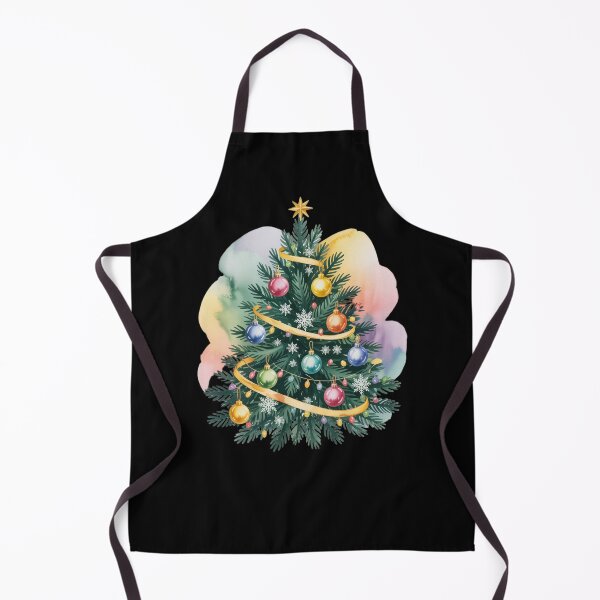 Aperçu de l'œuvre Sapin de Noël aquarelle coloré créée et vendue par Gogetgiggles.