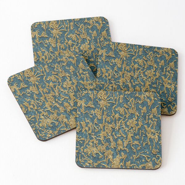 Item preview, Golden splendor on teal designed and sold by Sigtrix.