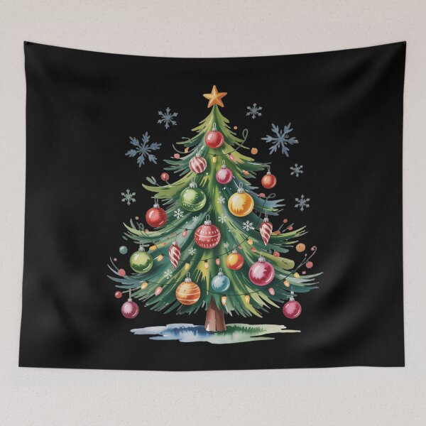 Item preview, Watercolor Christmas Tree with Star designed and sold by Gogetgiggles.