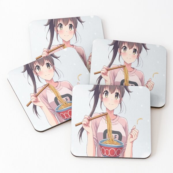 Item preview, Anime Girl Eating Ramen in Cozy Vibe designed and sold by RyoSaeba90.