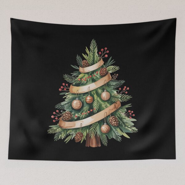Item preview, Watercolor Christmas Tree with Star designed and sold by Gogetgiggles.