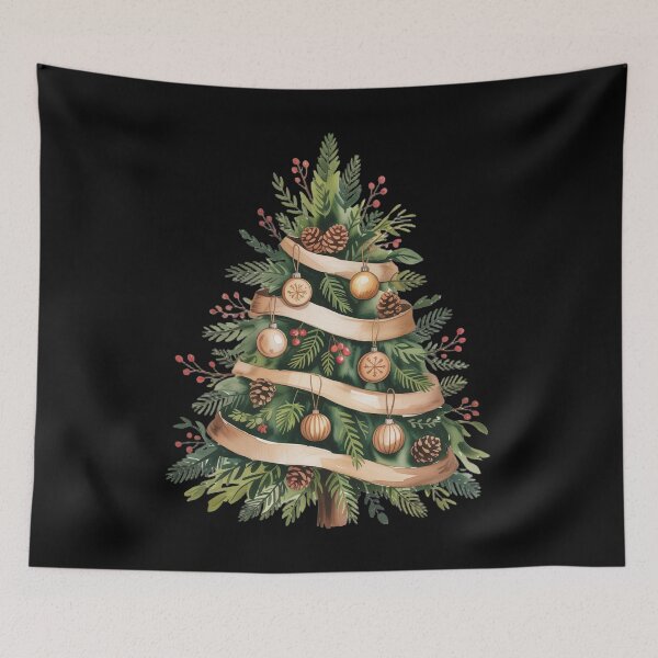 Item preview, Watercolor Christmas Tree with Star designed and sold by Gogetgiggles.