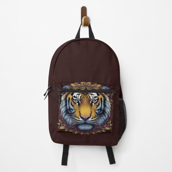 Item preview, Tiger with Yellow Flowers | Futuristic Wild Feline Art designed and sold by Naturalite19.