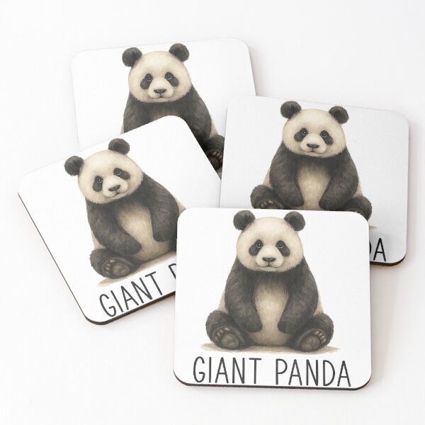 Item preview, Cute Giant Panda Illustration Sitting Calmly designed and sold by ArtfulWeave.