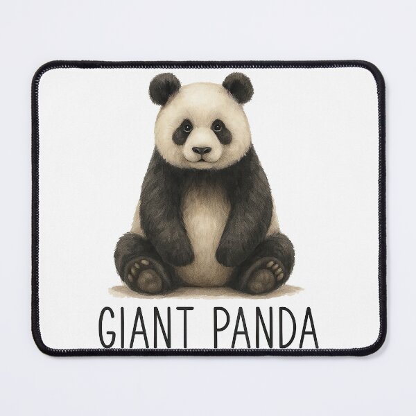 Item preview, Cute Giant Panda Illustration Sitting Calmly designed and sold by ArtfulWeave.