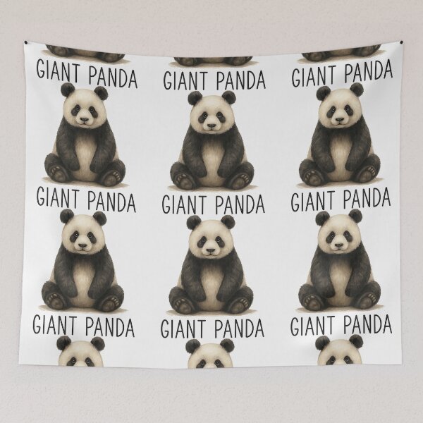 Item preview, Cute Giant Panda Illustration Sitting Calmly designed and sold by ArtfulWeave.