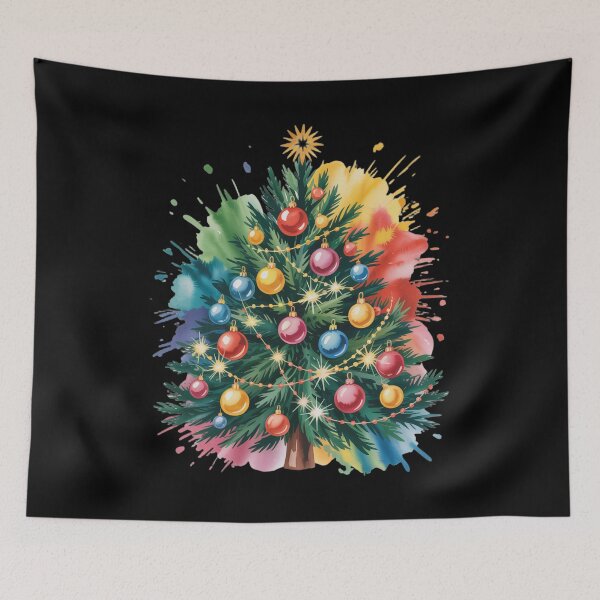 Item preview, Watercolor Christmas Tree with Star designed and sold by Gogetgiggles.